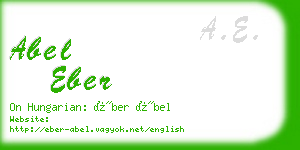 abel eber business card